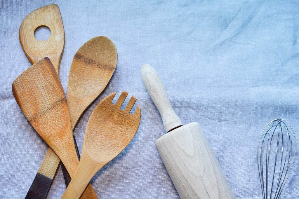 wood, still life, flatware